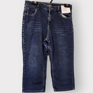 DENVER HAYES DFNIN WOMENS SIZE 8 BLUE JEAN CAPRIS